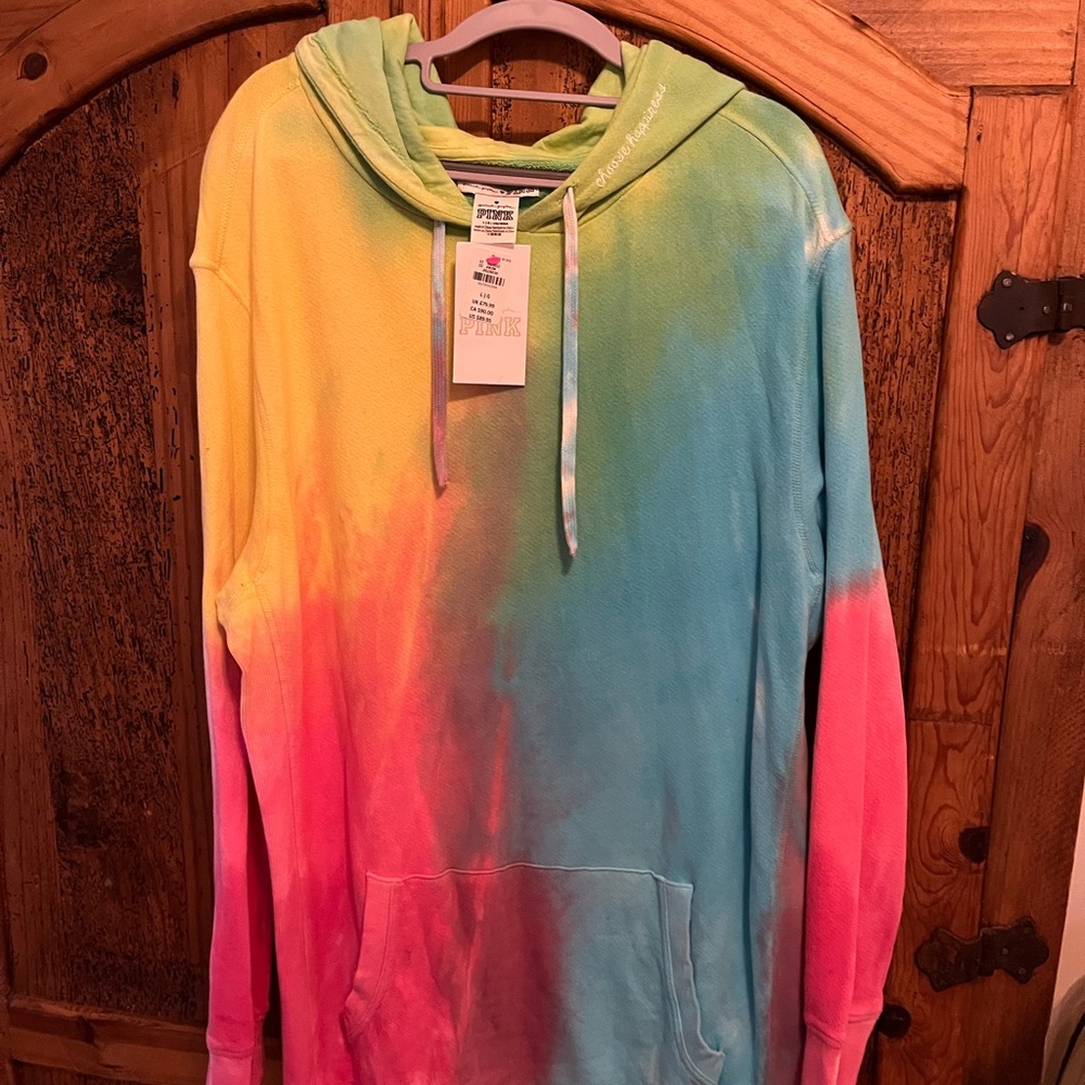 Extremely Rare VS pink and Spiritual Gangster Colab Sweatshirt Dress